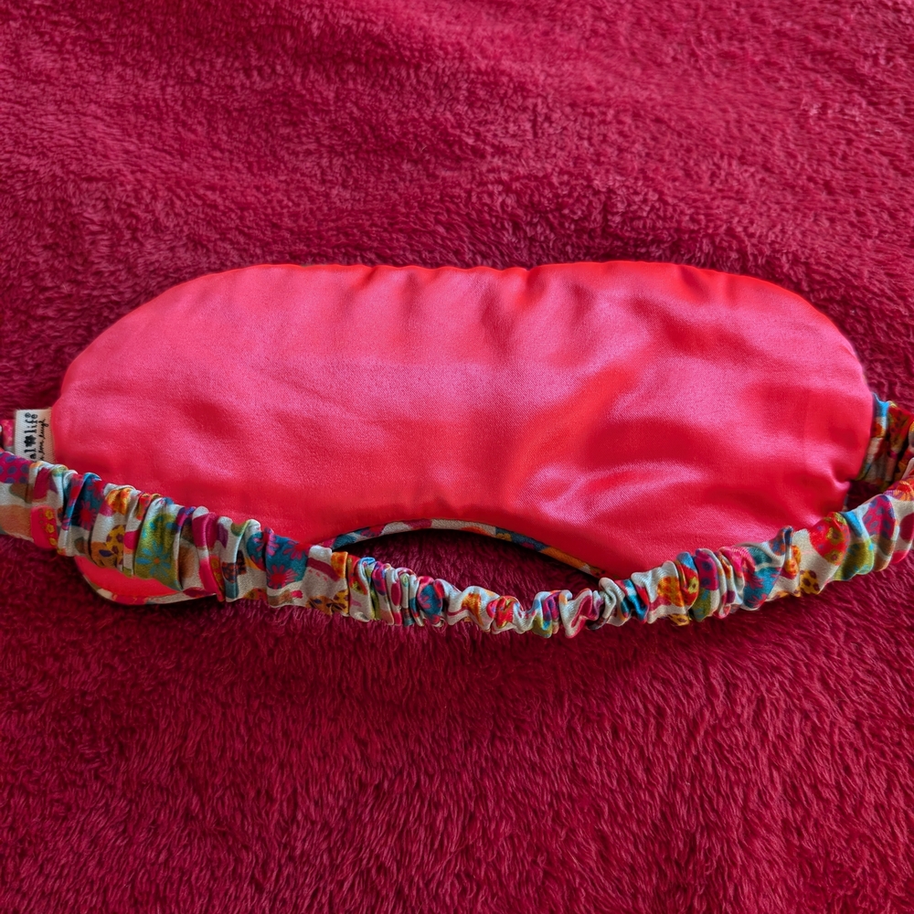 NWOT NATURAL LIFE Multicolor Mushroom Satin Sleep Mask **Final Price** - Picture 2 of 3